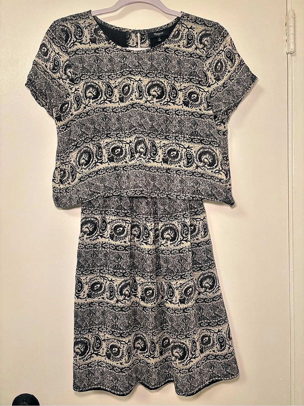 Madewell Paisley Mini Dress Size 2 Like New